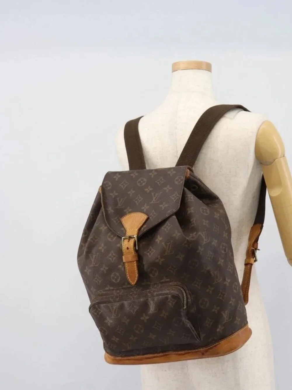 LOUIS VUITTON Monogram Montsouris GM Backpack M51135 LV Auth ka4969